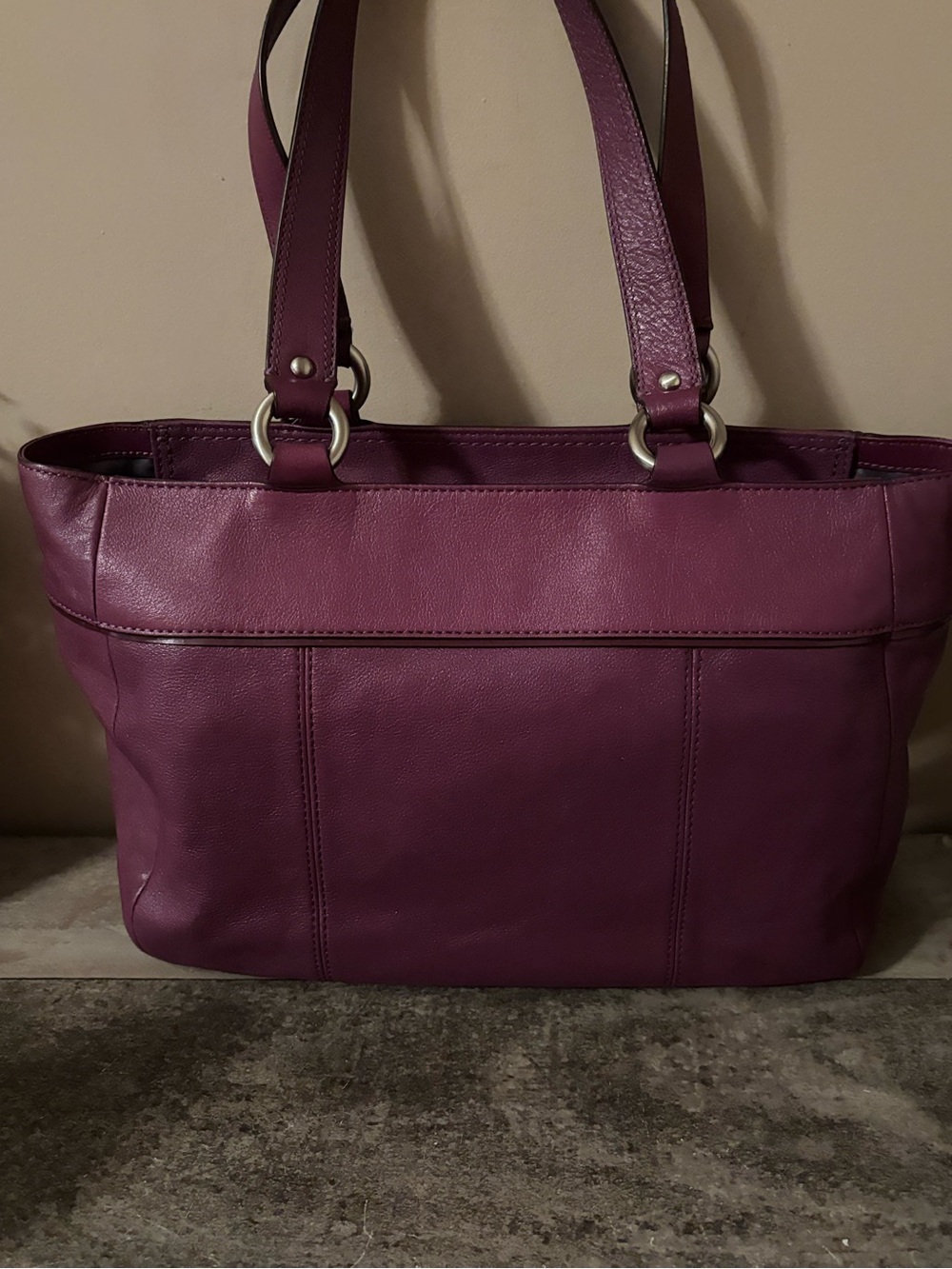 COACH ZOE EAST WEST TOTE  PLUM - Picture 5 of 12